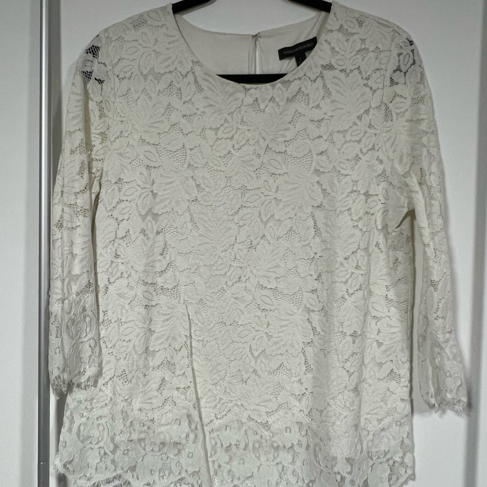 Banana Republic Cream Lace Blouse